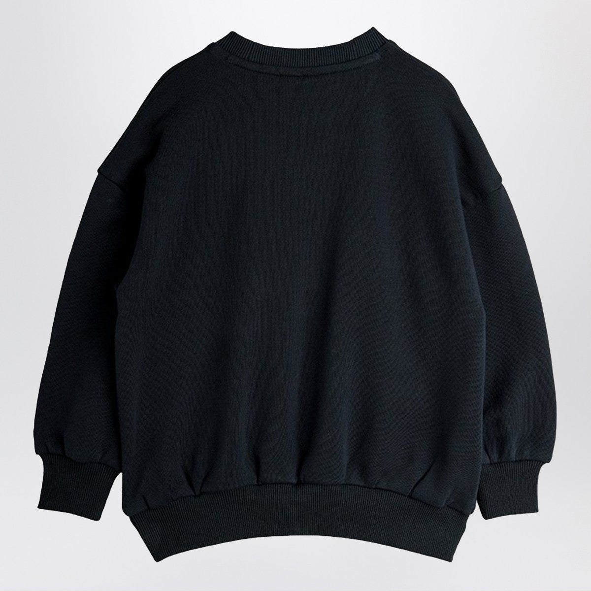Mini Rodini Black sweatshirt with chenille mammoth Mini Rodini 