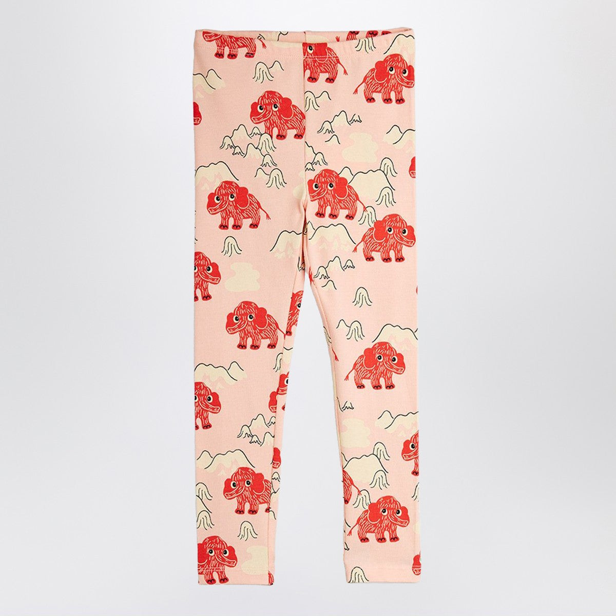 Mini Rodini Pink leggings with mammoth print Mini Rodini 