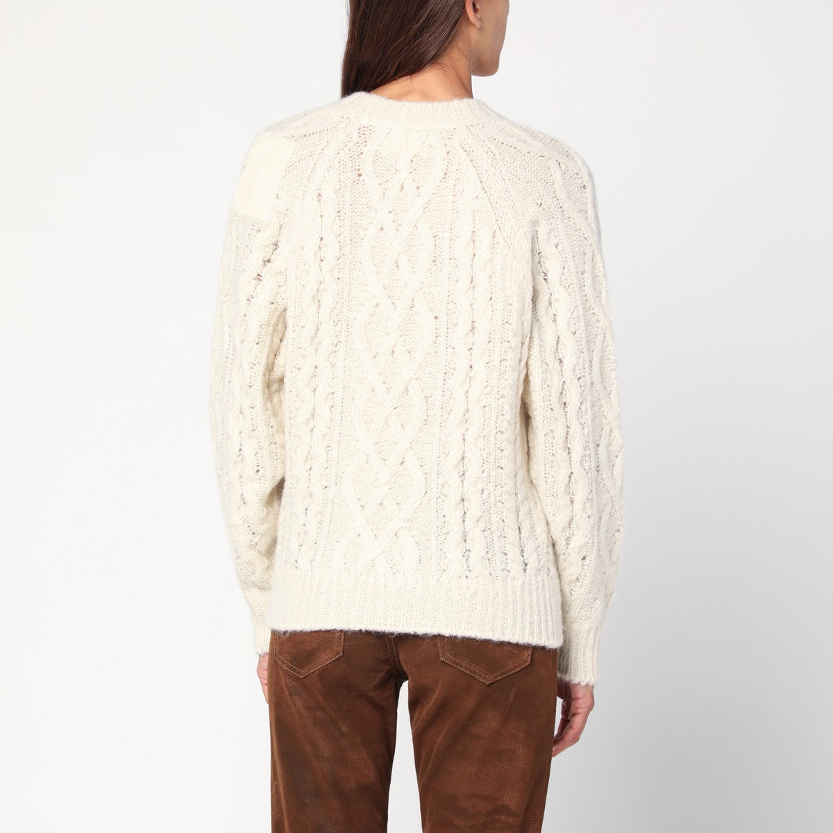 ISABEL MARANT Étoile Écru mohair-blend sweater ISABEL MARANT Étoile 