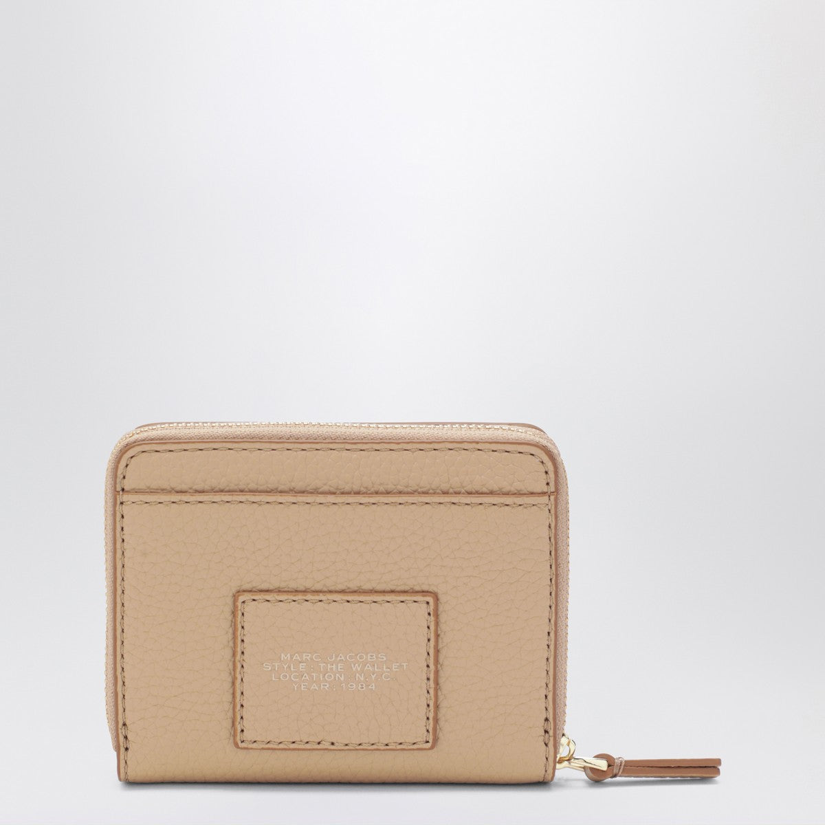 Marc Jacobs Mini beige full-grain leather wallet Marc Jacobs 