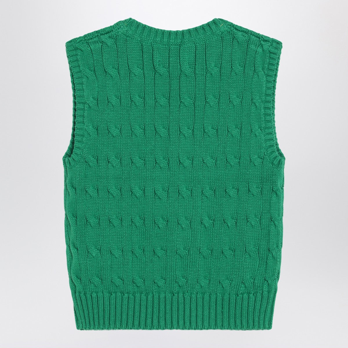 Polo Ralph Lauren Green cable-knit cotton vest Polo Ralph Lauren 