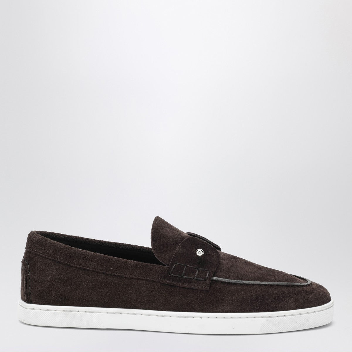 Christian Louboutin Chambeliboat loafers in Coffee-Coloured Suede Christian Louboutin 