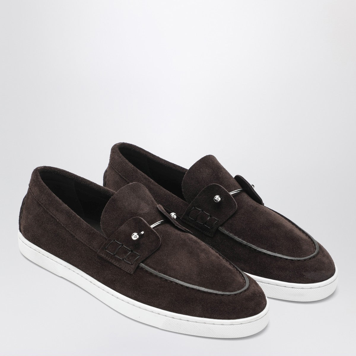 Christian Louboutin Chambeliboat loafers in Coffee-Coloured Suede Christian Louboutin 