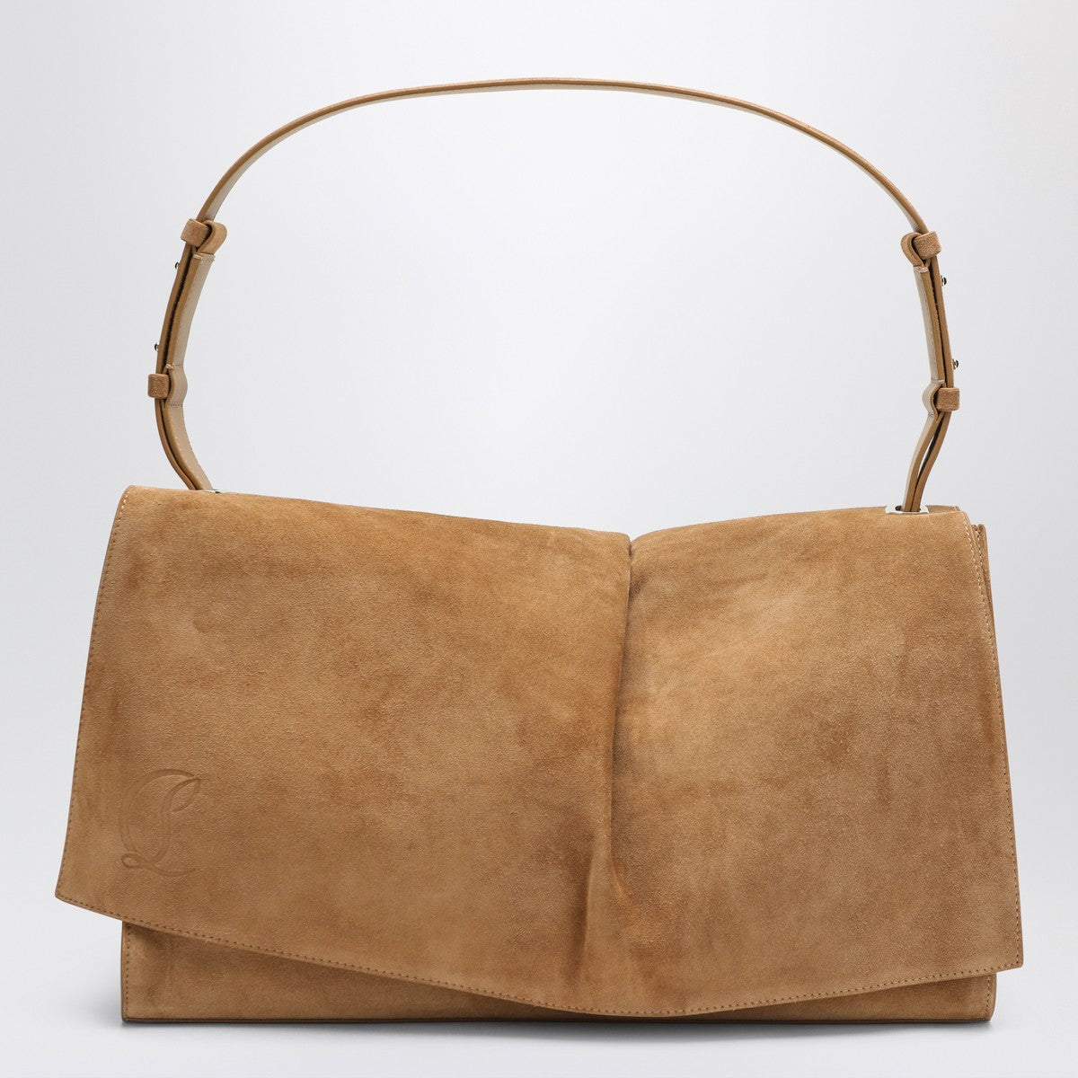 Christian Louboutin Baggy small beige shoulder bag in suede Christian Louboutin 