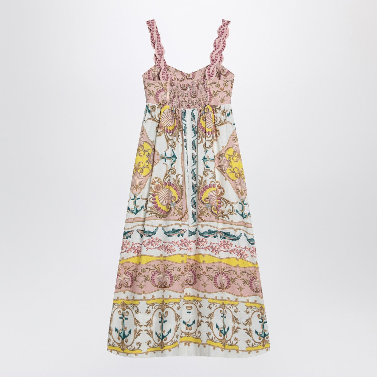 FARM Rio Linen-blend dress with nautical print FARM Rio 