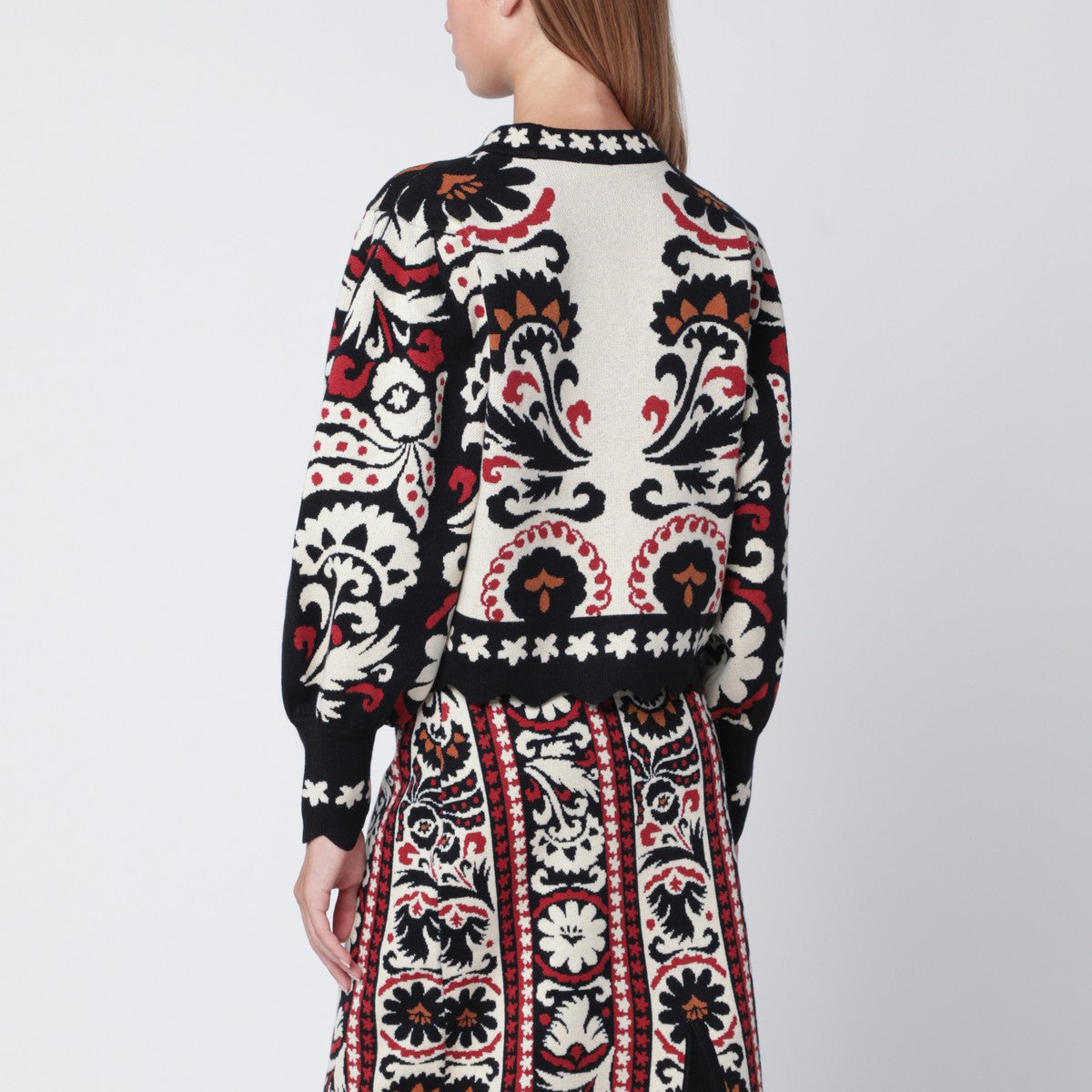 FARM Rio Ivory sweater with tapestry FARM Rio 