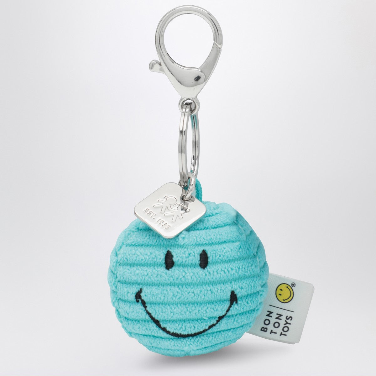 Bon Ton Toys Smiley velvet keychain light blue Bon Ton Toys 