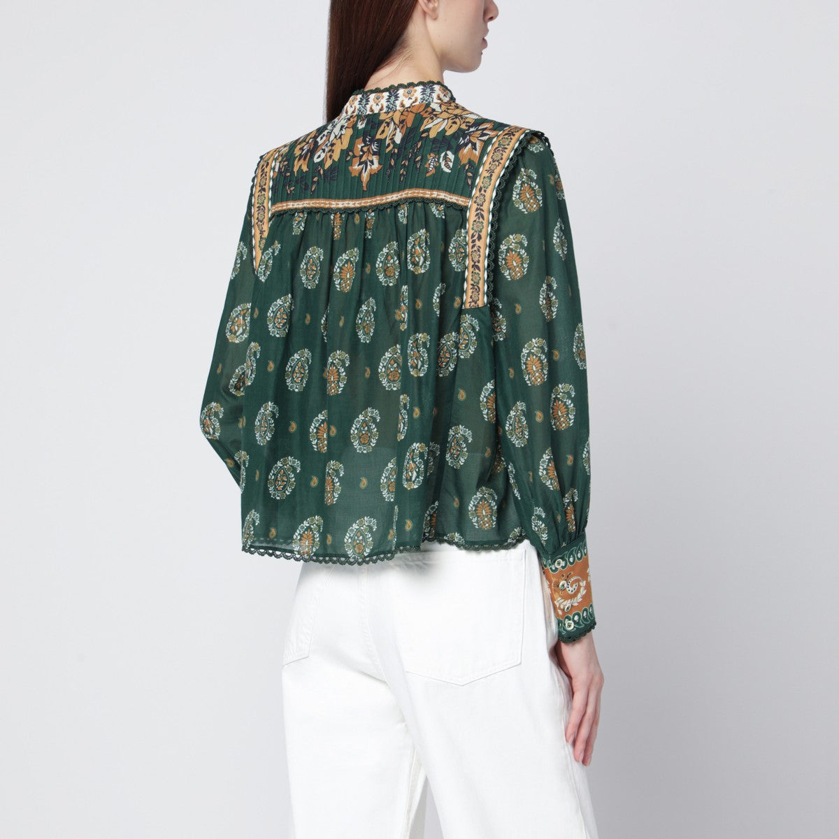 FARM Rio Tayla green cotton blouse FARM Rio 