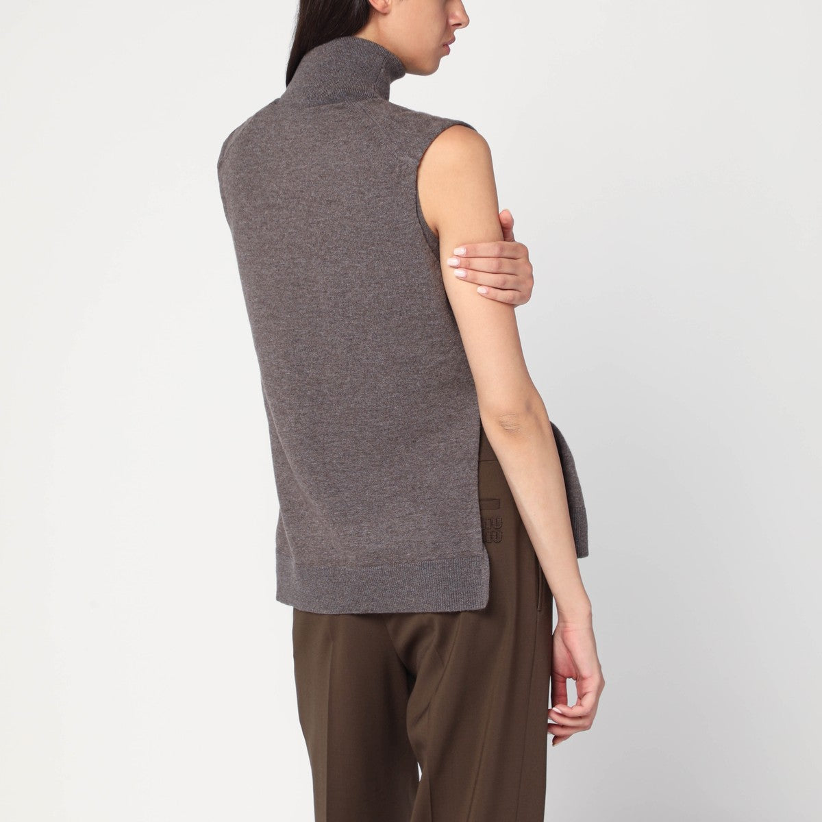 Róhe Double-layer taupe mélange sweater Róhe 