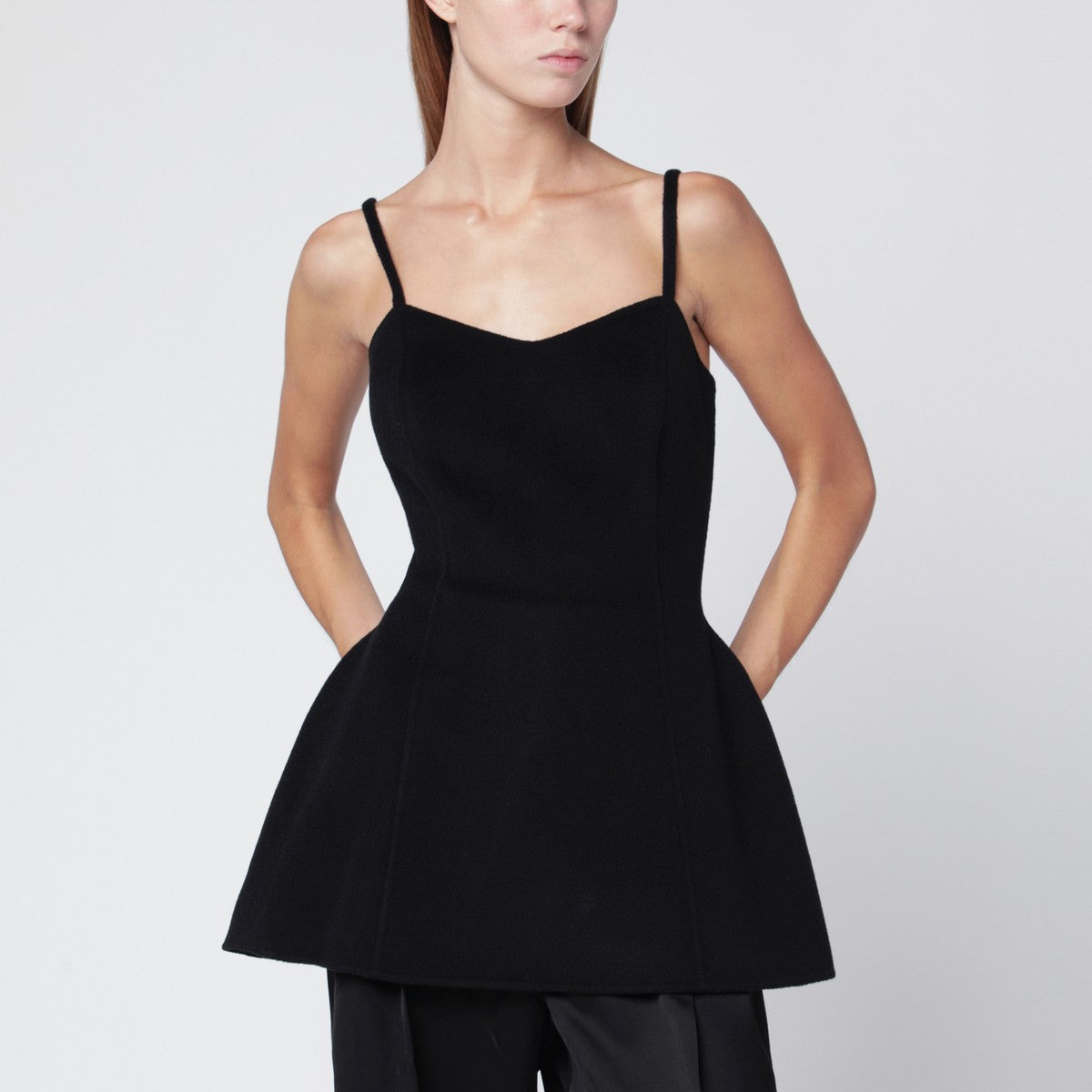 Róhe Black wool bustier top Róhe 
