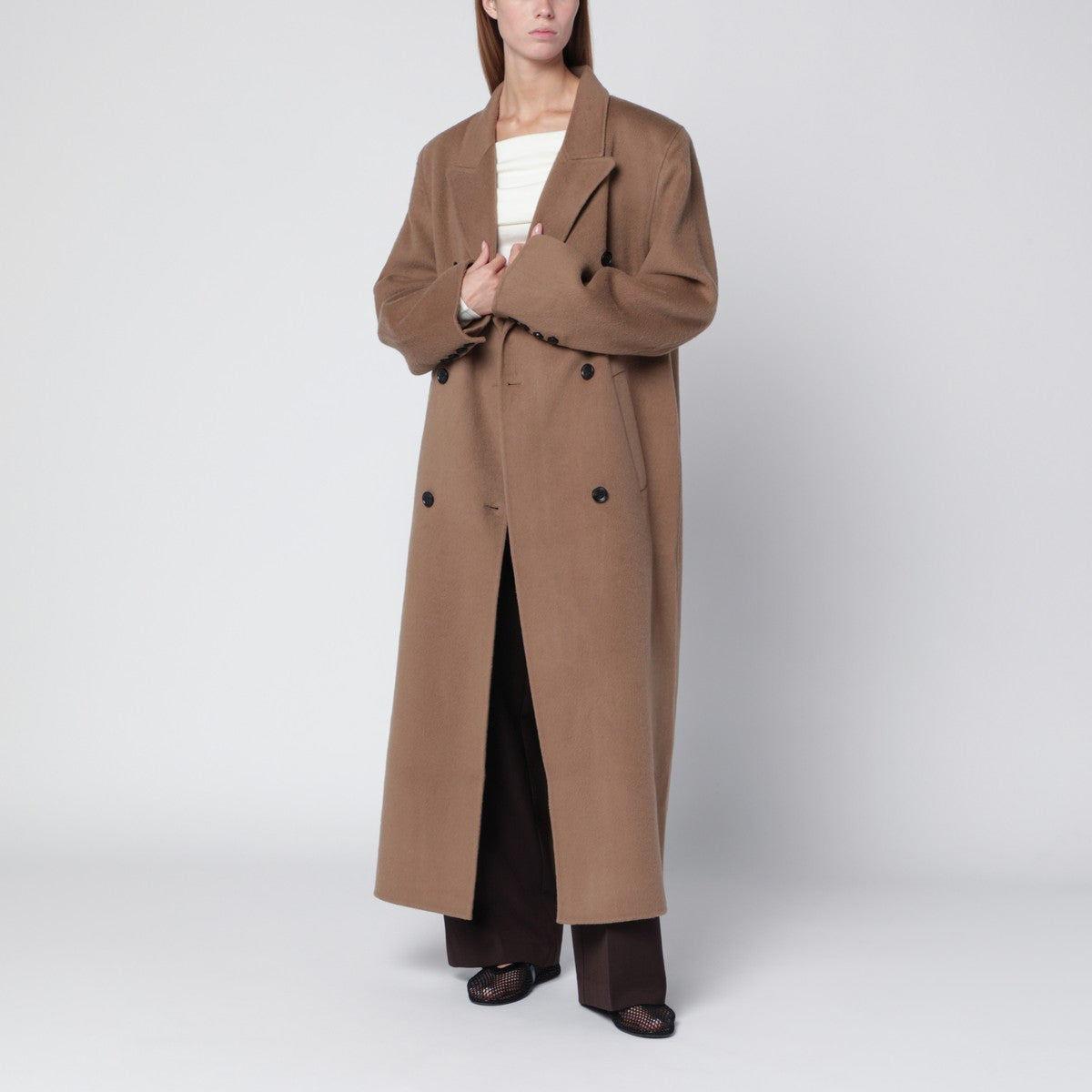 ALMADA LABEL Deja coat in light brown wool ALMADA LABEL 