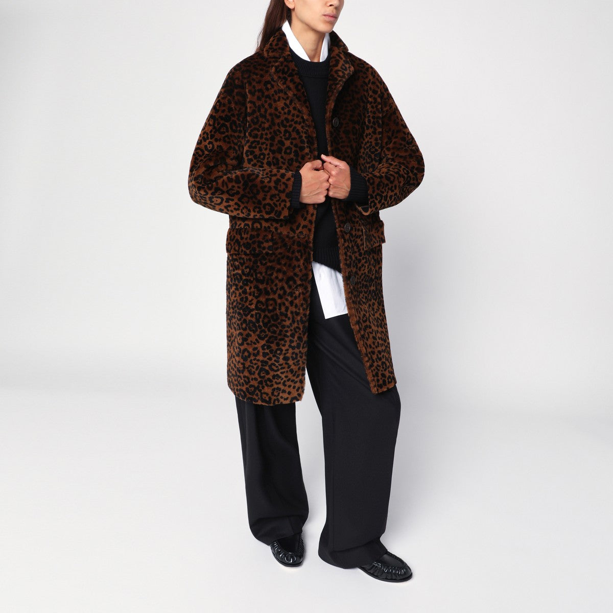 Salvatore Santoro Animal-print leather coat Salvatore Santoro 