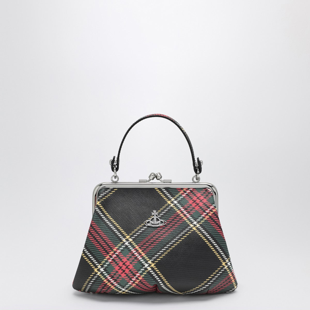 Vivienne Westwood Black Granny bag with tartan pattern Vivienne Westwood 
