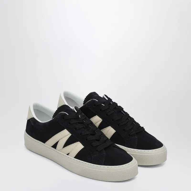 Moncler Monaco2 navy blue suede trainer Moncler