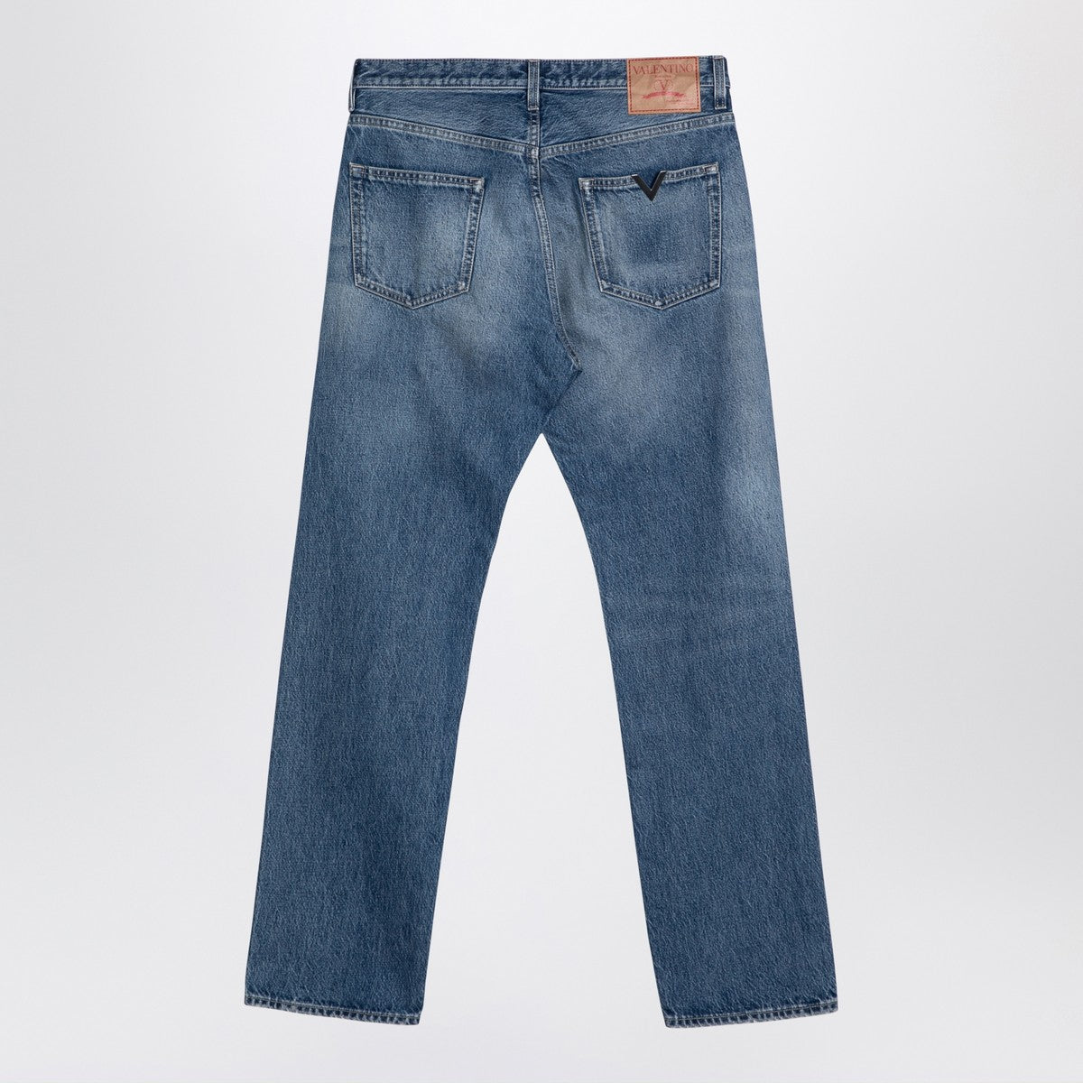 Valentino Blue washed-effect denim jeans Valentino 