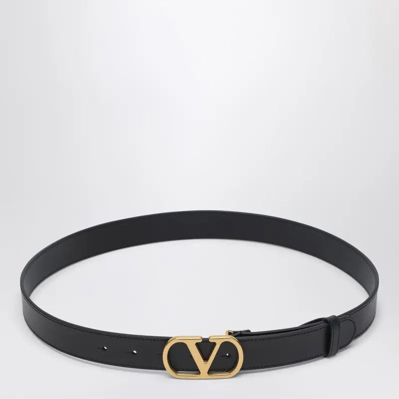 Valentino Garavani Vlogo Signature Black Belt Valentino Garavani