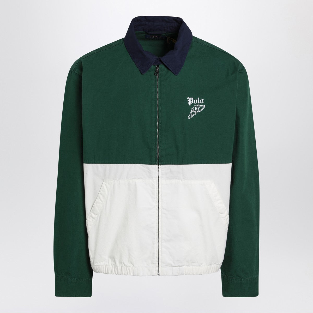 Polo Ralph Lauren Green/white/blue zippered jacket with logo Polo Ralph Lauren 