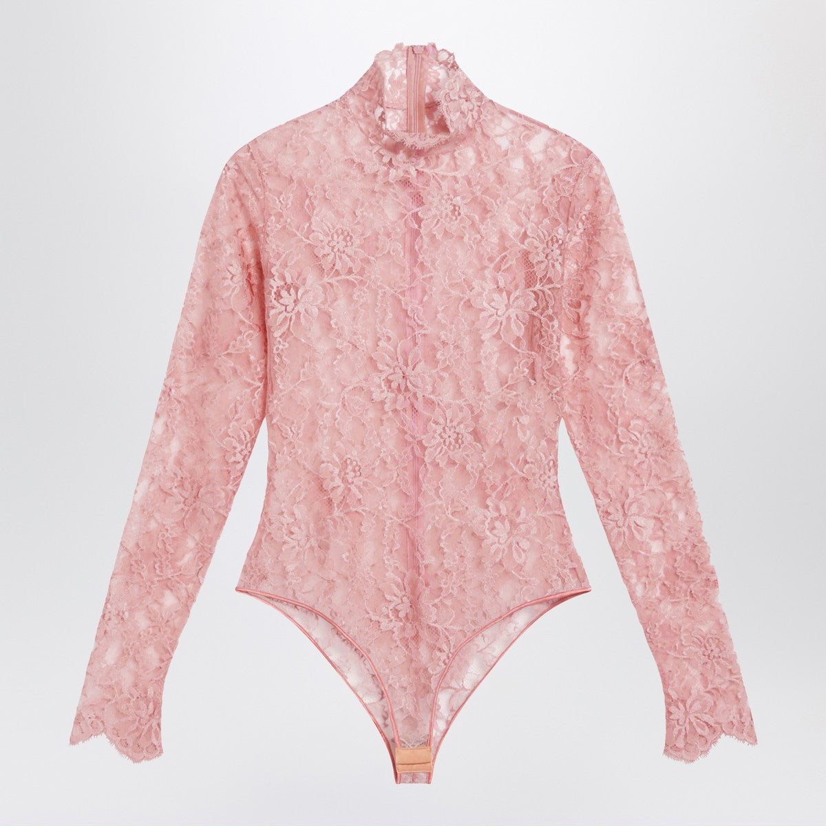 Valentino Peach pink floral lace bodysuit Valentino 