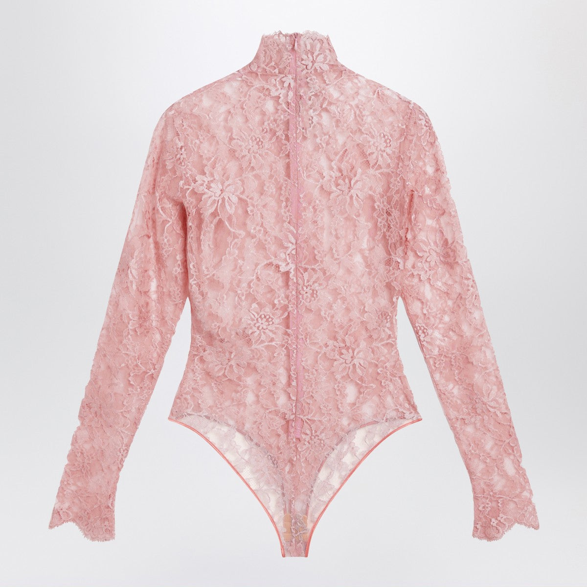 Valentino Peach pink floral lace bodysuit Valentino 
