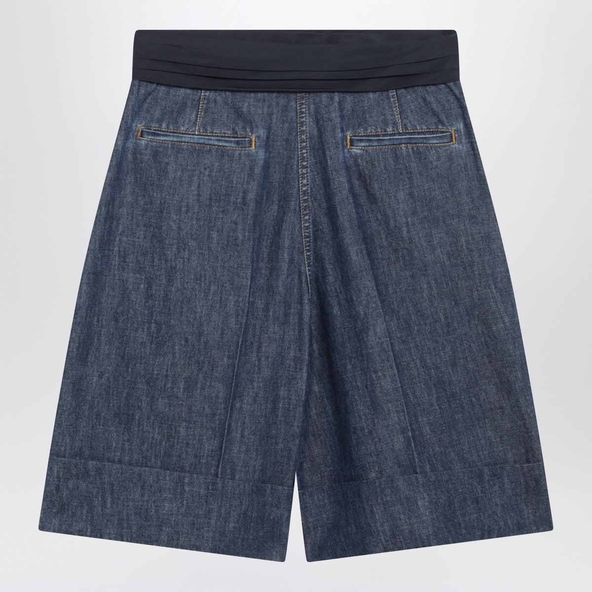 Valentino Denim bermuda shorts with oversized bow Valentino 