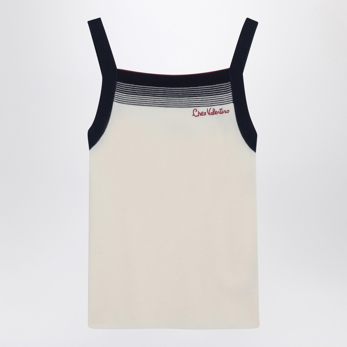 Top with Chez Valentino embroidery in wool Valentino 