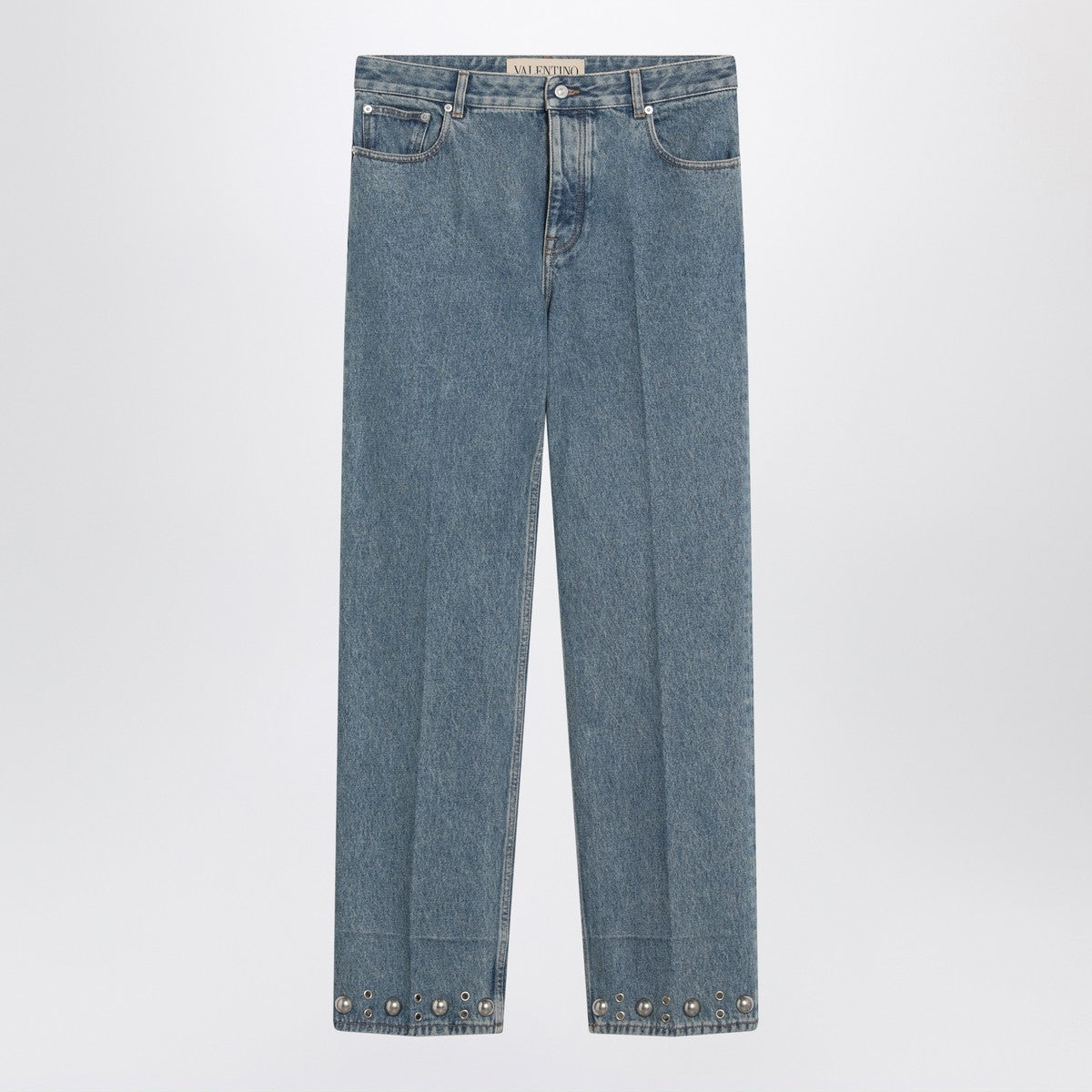 Valentino Medium blue jeans with cabochons Valentino 