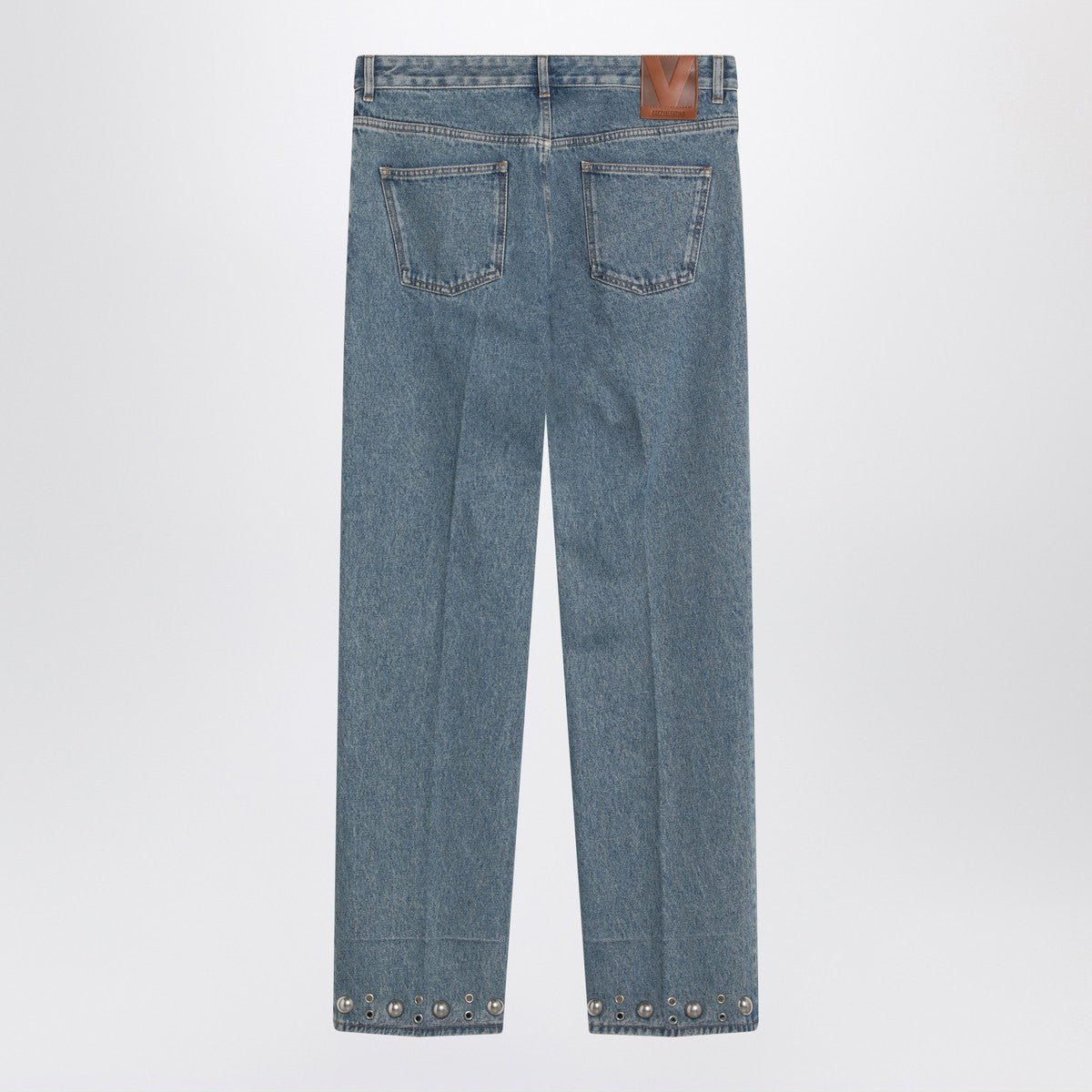 Valentino Medium blue jeans with cabochons Valentino 