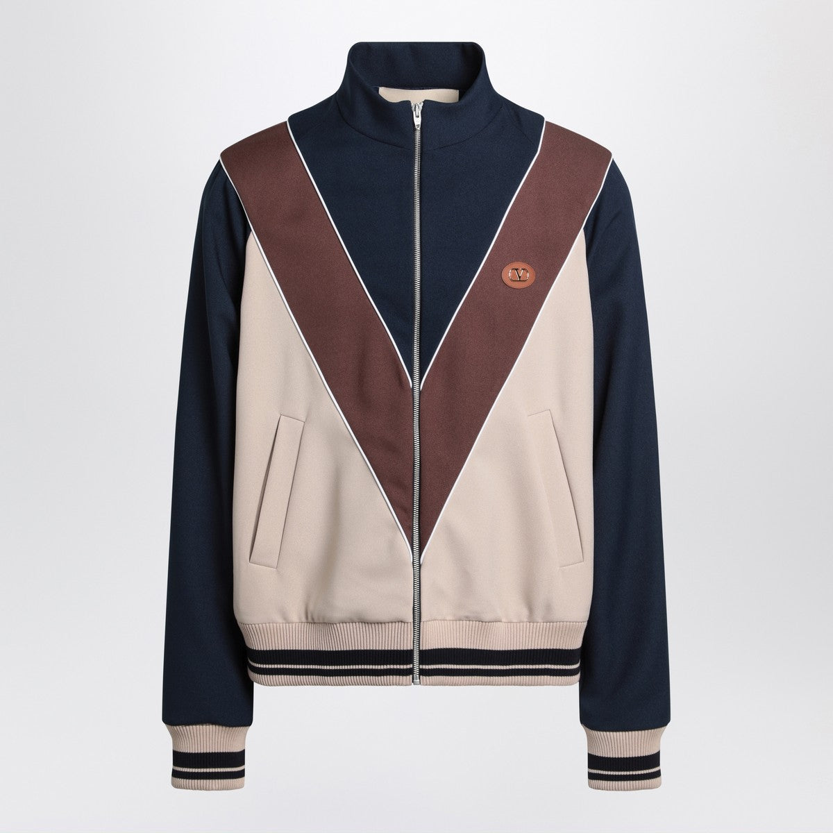 Valentino Zip-up sweatshirt with VLogo patch Valentino 