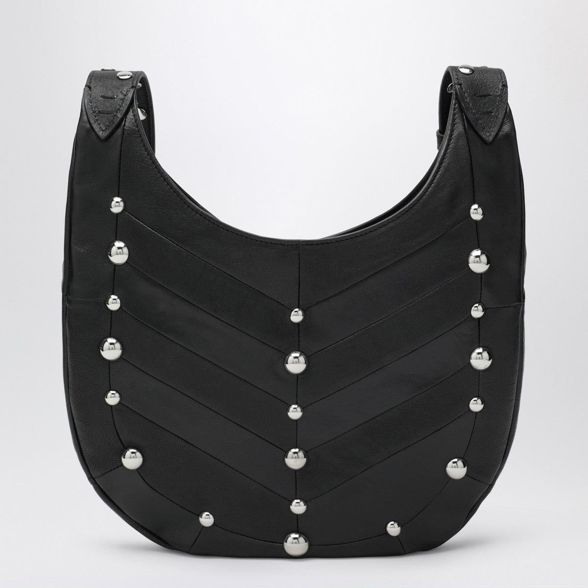 Valentino Garavani Small Hoboho bag with black chevron pattern and studs Valentino Garavani 