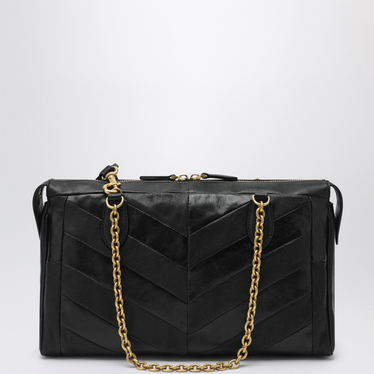 Valentino Garavani Panthea bag in black chevron-pattern nappa Valentino Garavani 