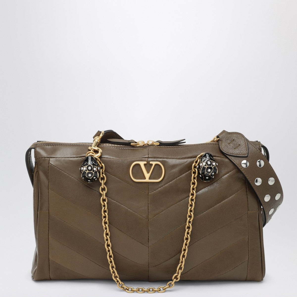 Valentino Garavani Panthea bag in tundra-colored chevron-pattern nappa Valentino Garavani 
