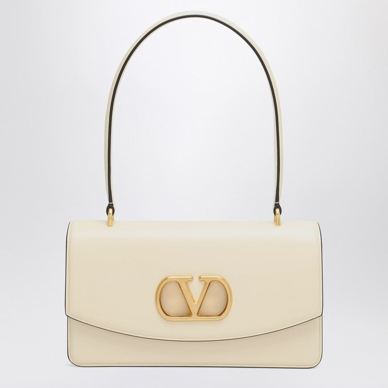 Valentino Garavani Vain bag in butter White glossy calfskin