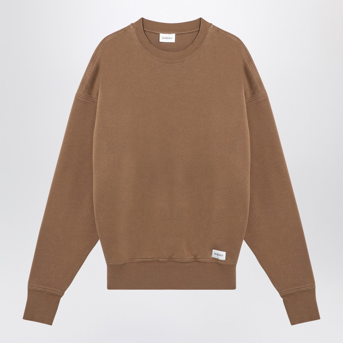Saint Laurent Caramel coloured plush cotton sweatshirt Saint Laurent 