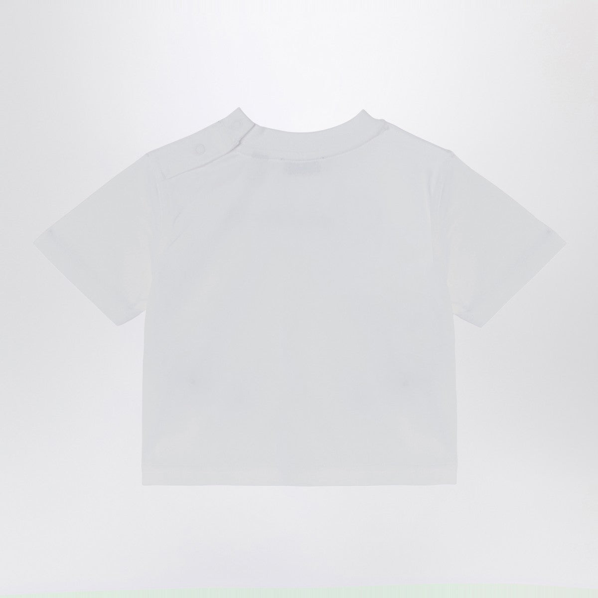 Burberry White crew-neck T-shirt with logo Burberry 