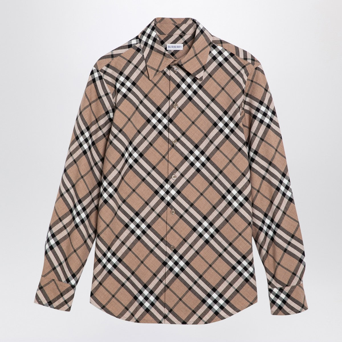 Burberry Check pattern wool blend shirt Burberry 