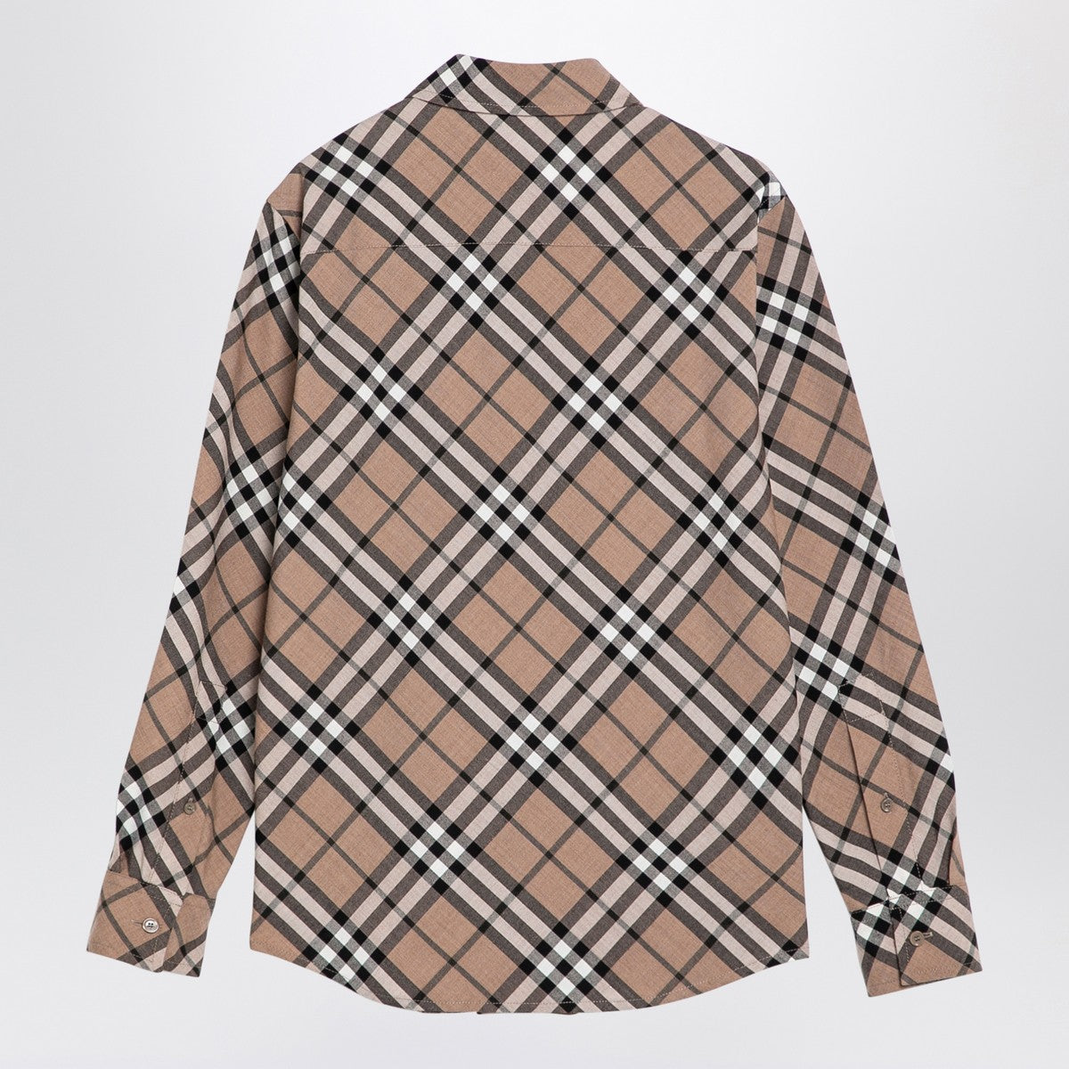 Burberry Check pattern wool blend shirt Burberry 