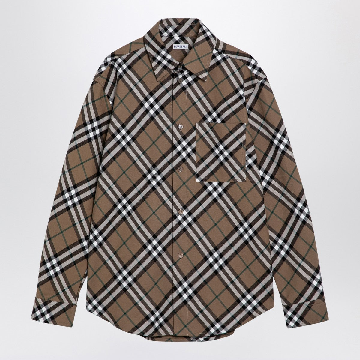 Burberry Beige Check Cotton Shirt Burberry 