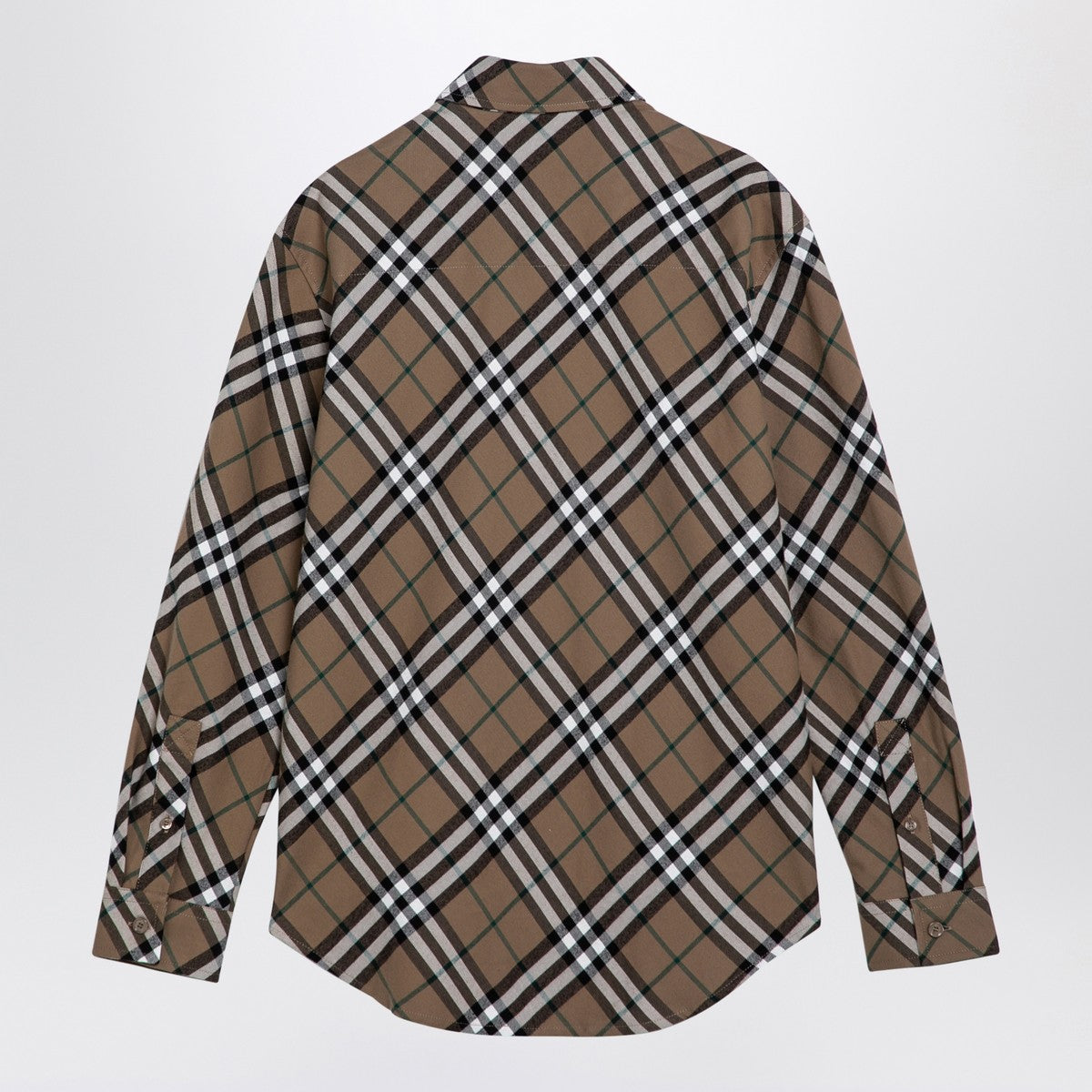 Burberry Beige Check Cotton Shirt Burberry 