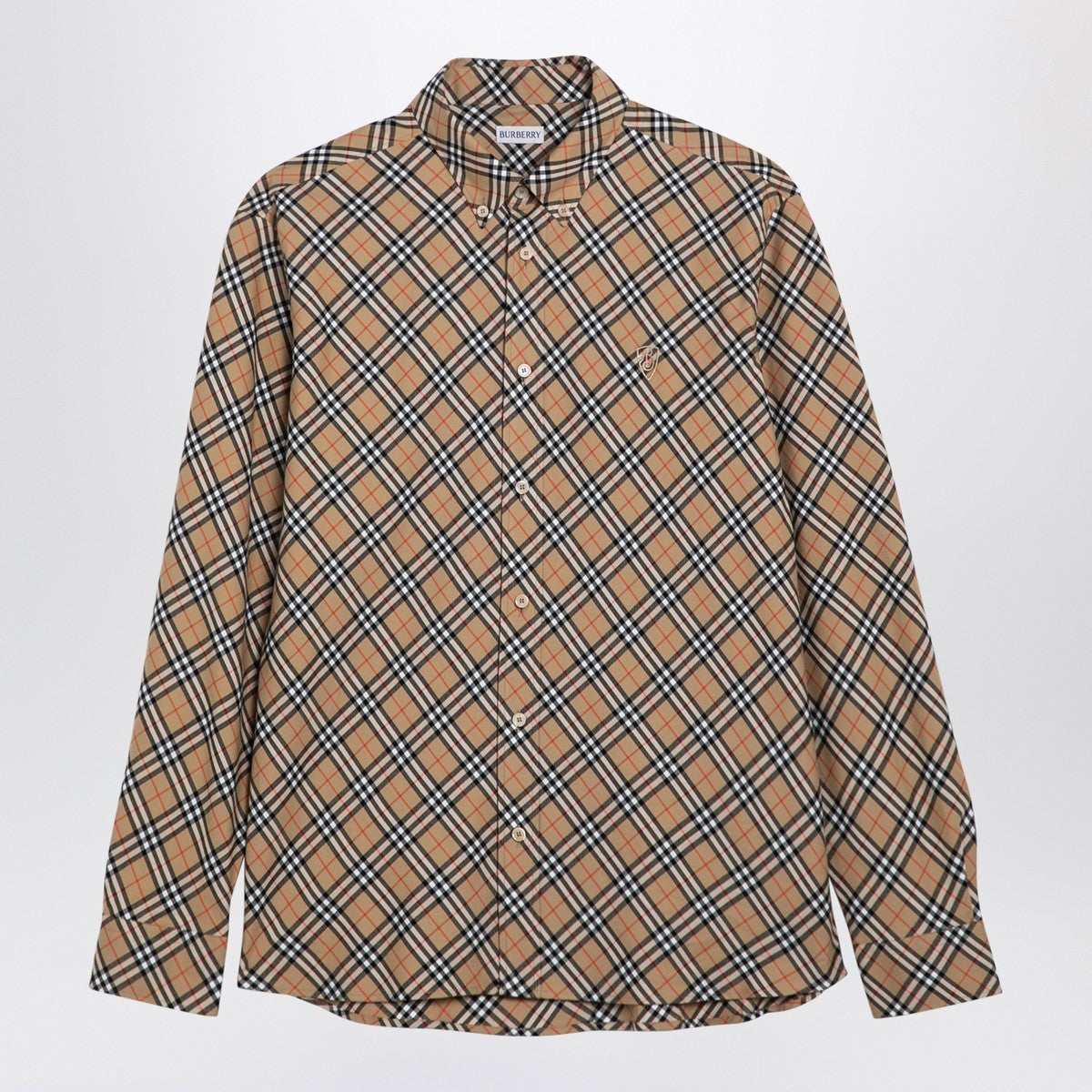 Burberry Beige button-down shirt with Check pattern Burberry 