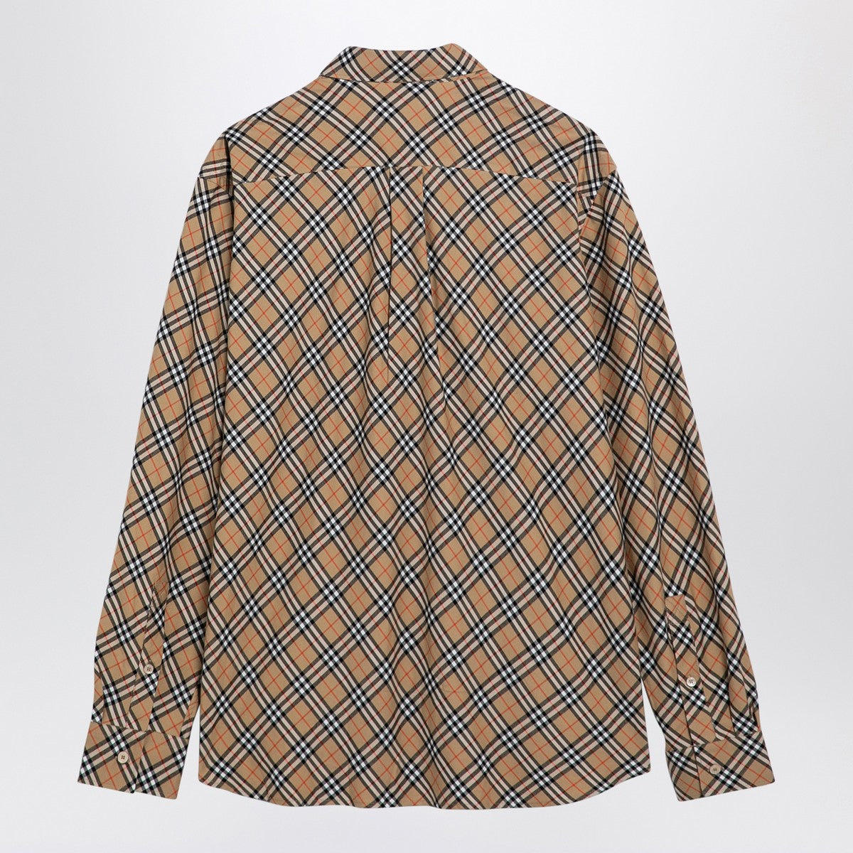 Burberry Beige button-down shirt with Check pattern Burberry 