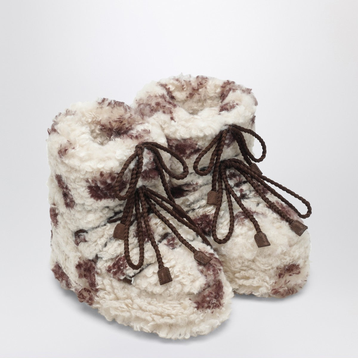 Moon Boot Icon Low curly boot with cow print Moon Boot 