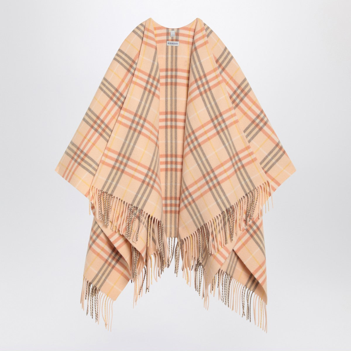 Burberry Check pattern wool and cashmere cape Burberry 