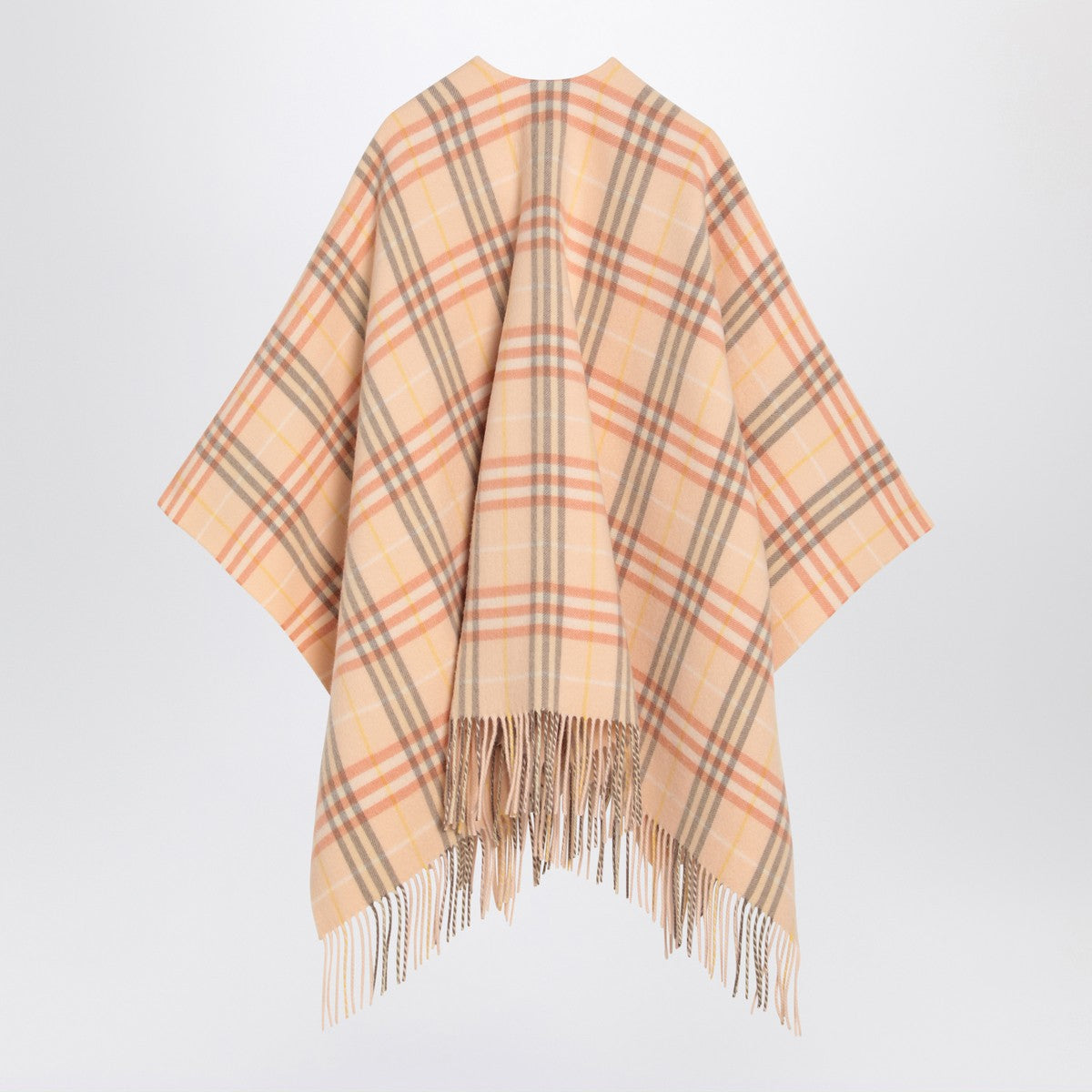 Burberry Check pattern wool and cashmere cape Burberry 
