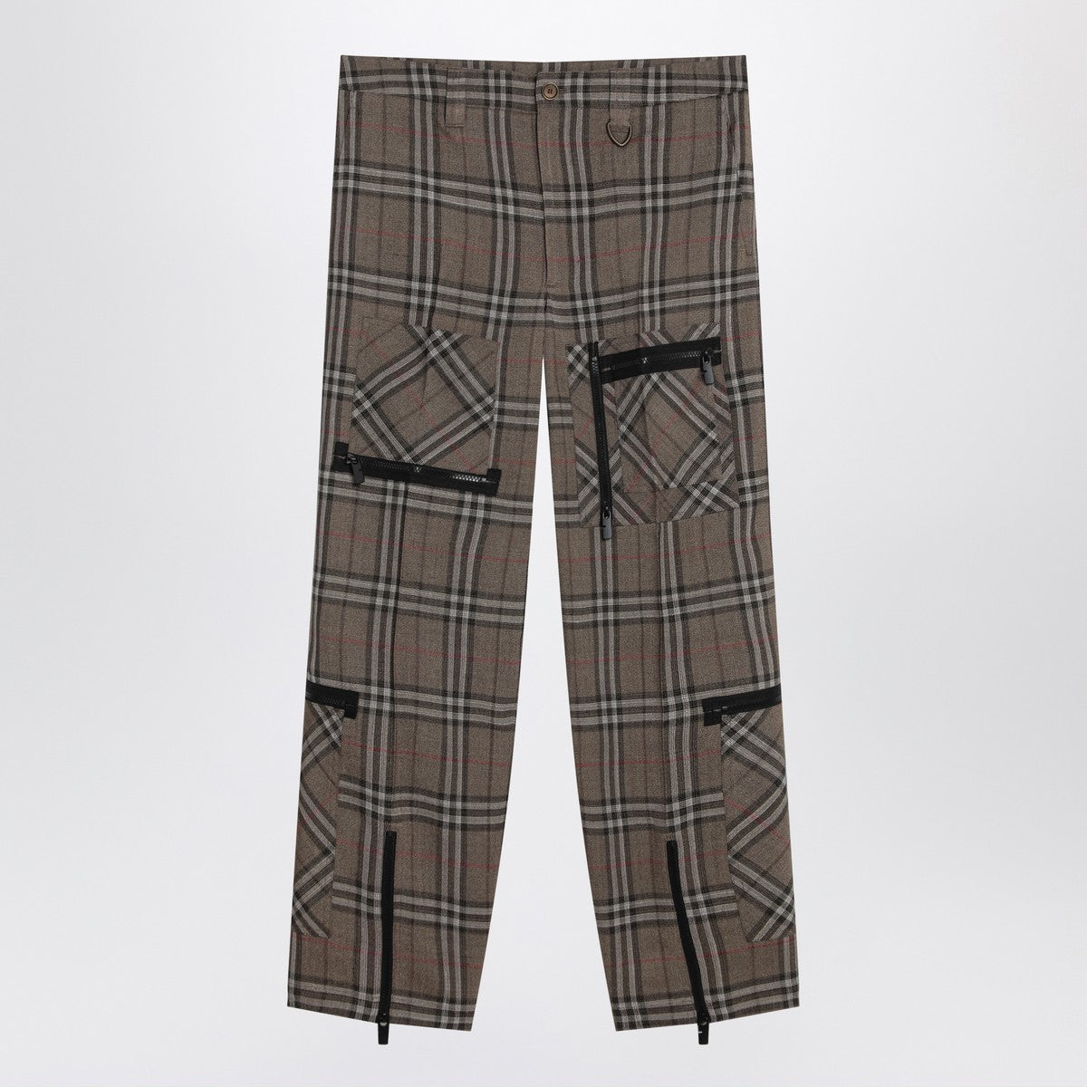 Burberry Cargo pants check pattern in silk blend Burberry 