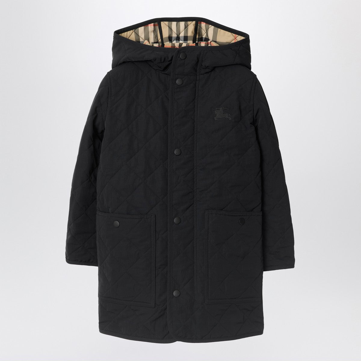 Burberry Quilted black nylon coat Burberry 