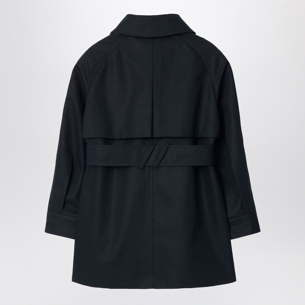 Burberry Single-breasted navy blue cotton trench coat Burberry 