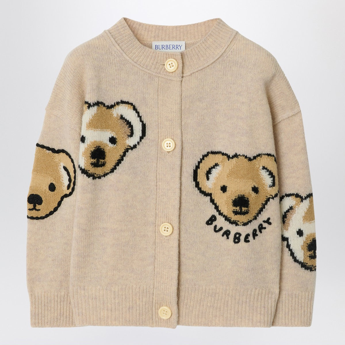 Burberry Beige cardigan in wool with Thomas bear and friends Burberry 