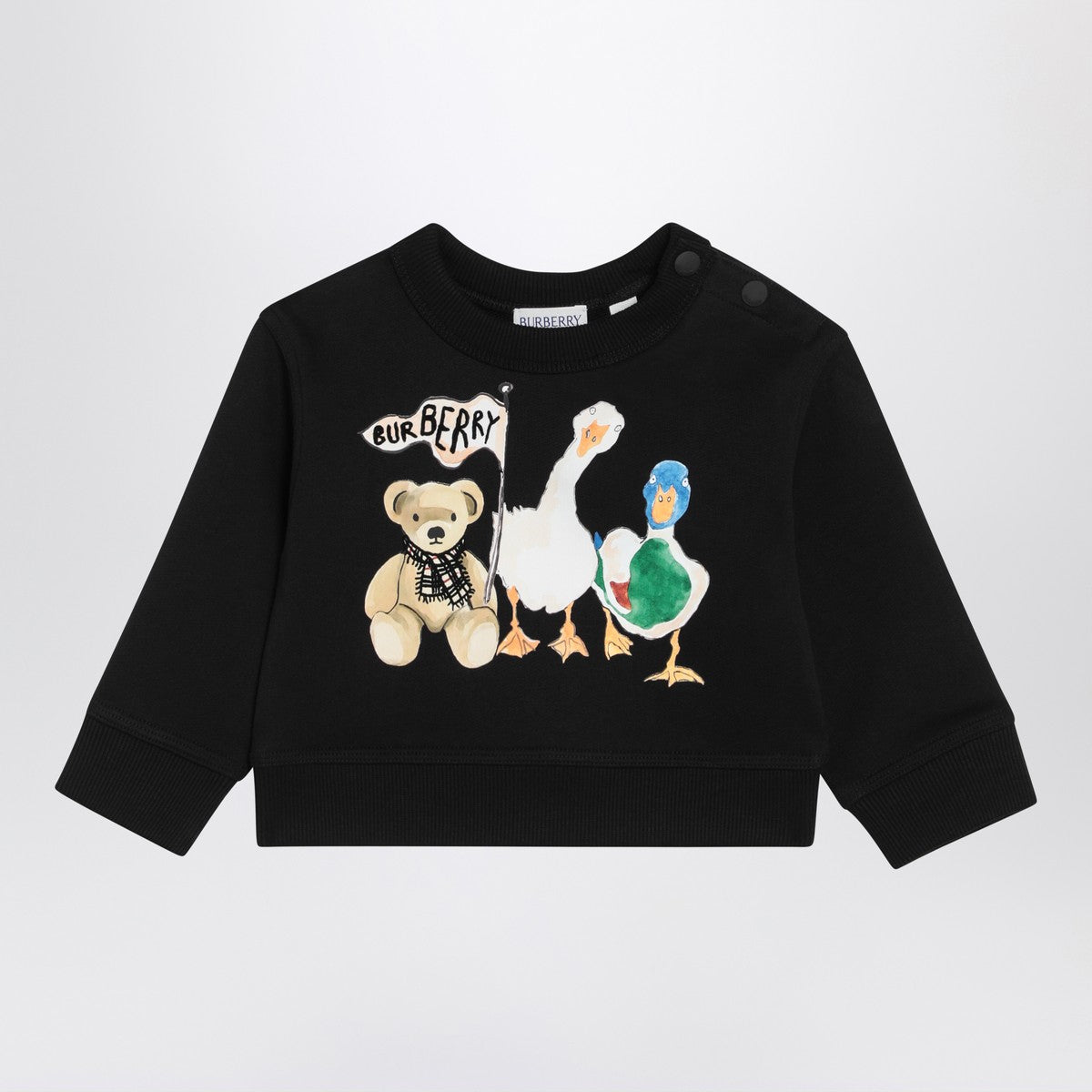 Burberry Black sweatshirt with Thomas bear and friends Burberry 