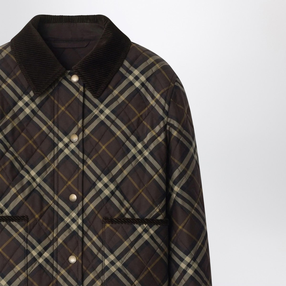 Burberry Cropped quilted nylon jacket with Check pattern Burberry 