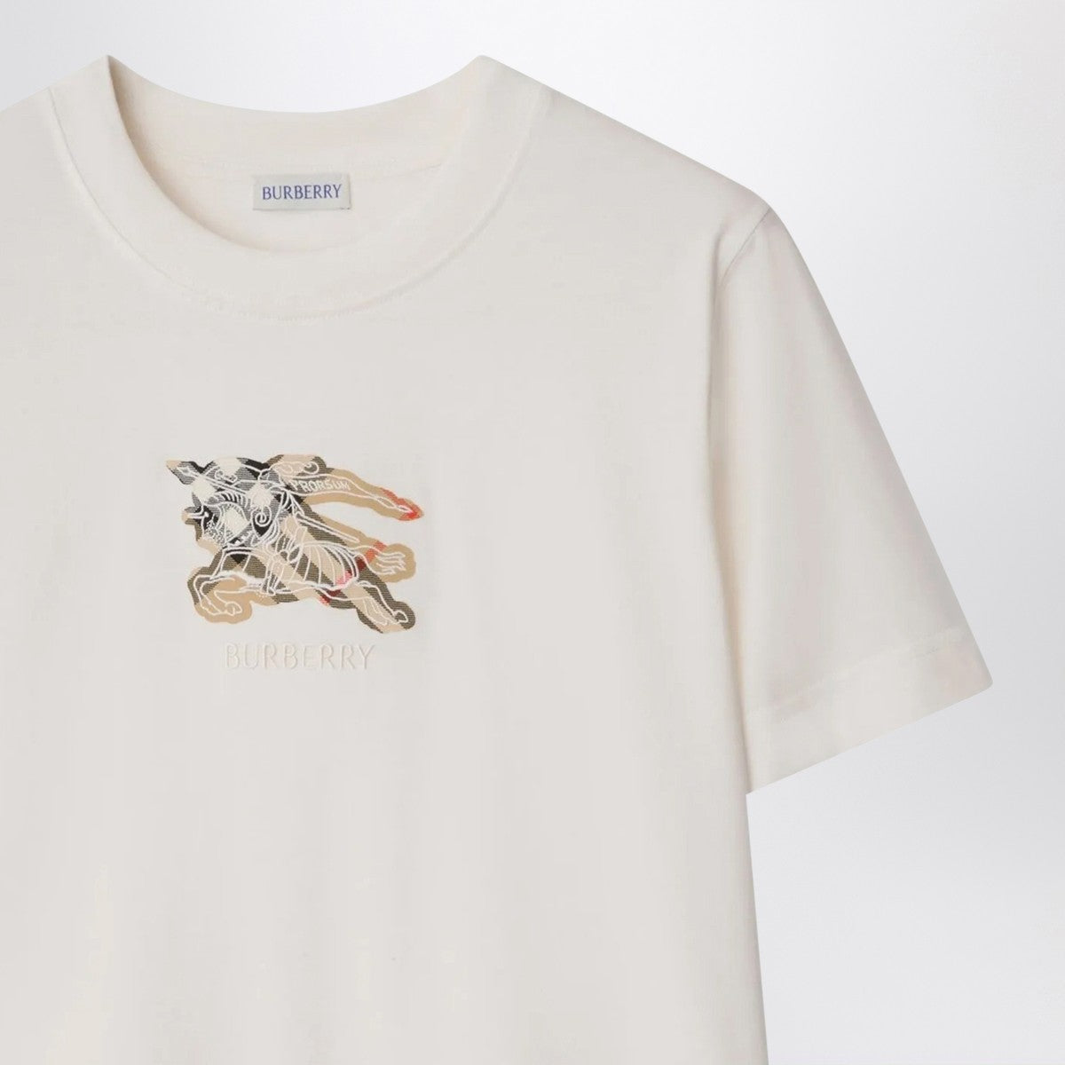 Burberry White T-shirt with EKD Burberry 